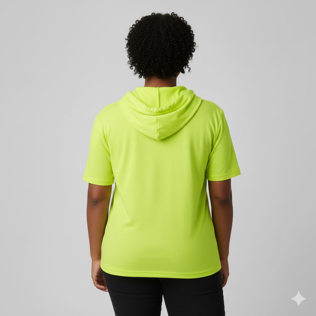 Safety First Outfitters Short-Sleeve Hoodie Shirt ( Neon Orange and Neon Yellow )