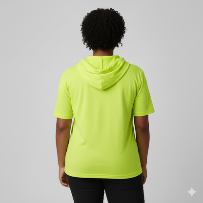 Safety First Outfitters Short-Sleeve Hoodie Shirt ( Neon Orange and Neon Yellow )