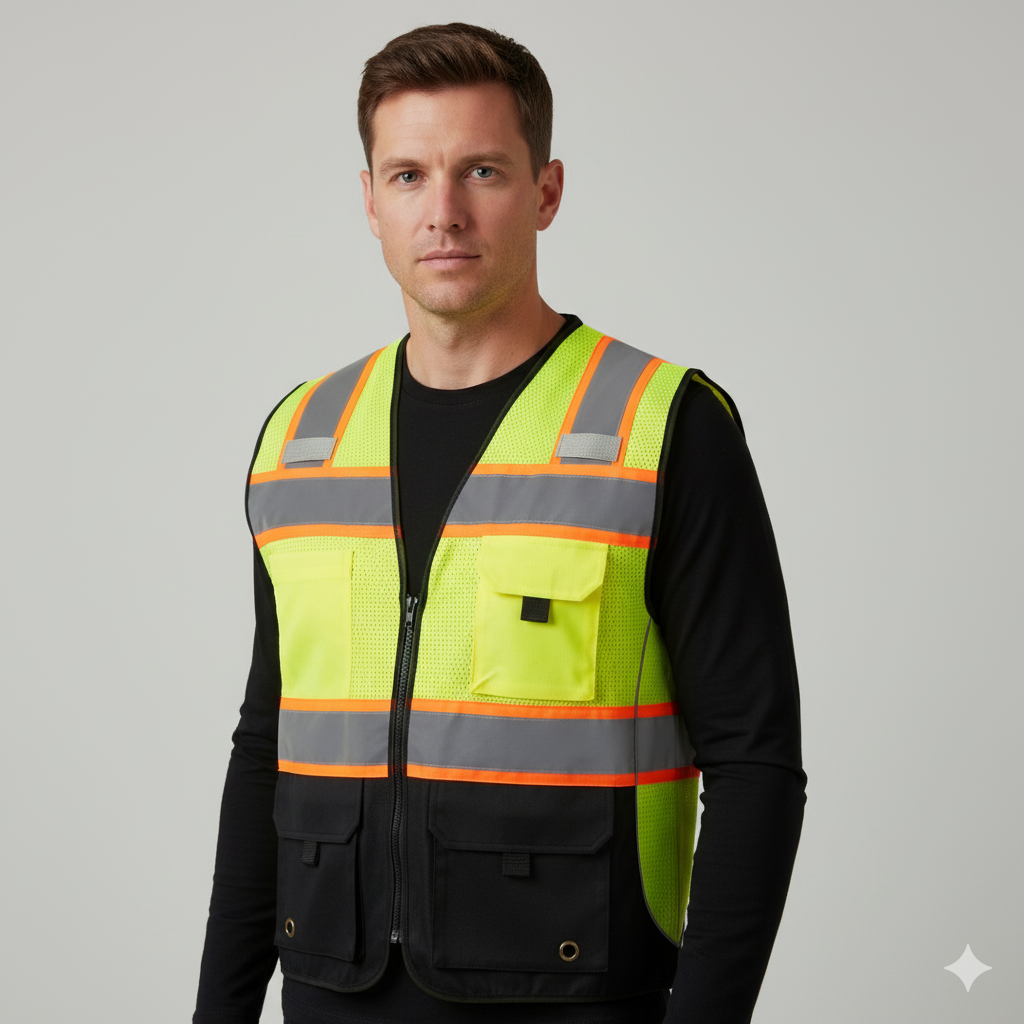 Safety First Outfitters Hi-Vis Safety Vest ( Yellow and Orange )