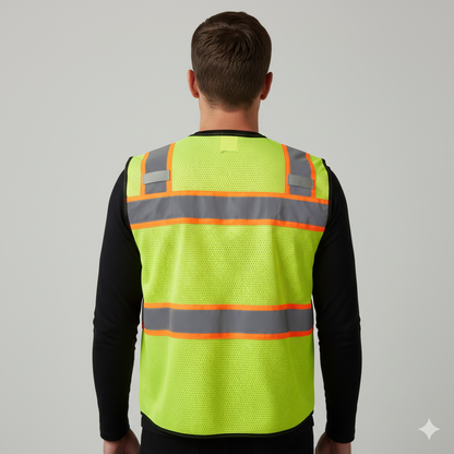 Safety First Outfitters Hi-Vis Safety Vest ( Yellow and Orange )