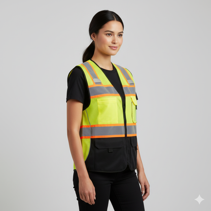 Safety First Outfitters Hi-Vis Safety Vest ( Yellow and Orange )