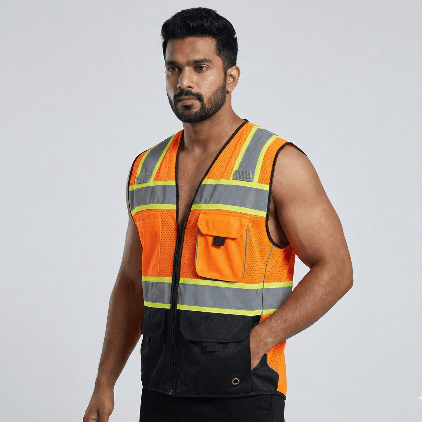 Safety First Outfitters Hi-Vis Safety Vest ( Yellow and Orange )