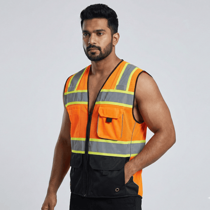 Safety First Outfitters Hi-Vis Safety Vest ( Yellow and Orange )